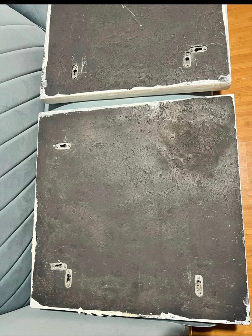 White volcanic Stone Wall Art (2 panels) crate & barrel